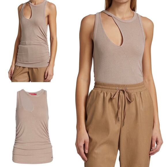 n:philanthropy NWT Marlin Cut-Out Tank in Tan Sz L - Picture 1 of 2